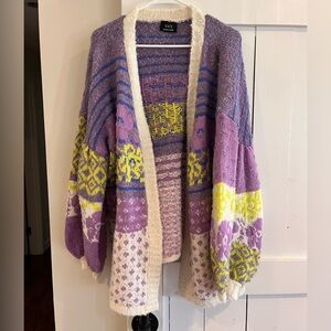 VICI Ferrell Printed Open Front Cardigan